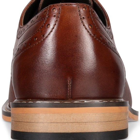 Bar III Men's Parker Leather Cap-Toe Brogues 12 - Picture 3 of 7